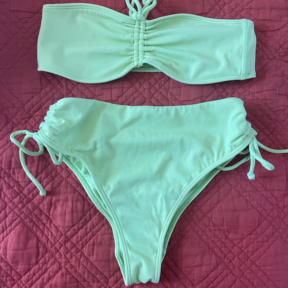 LA Heart Neon Green Bikini